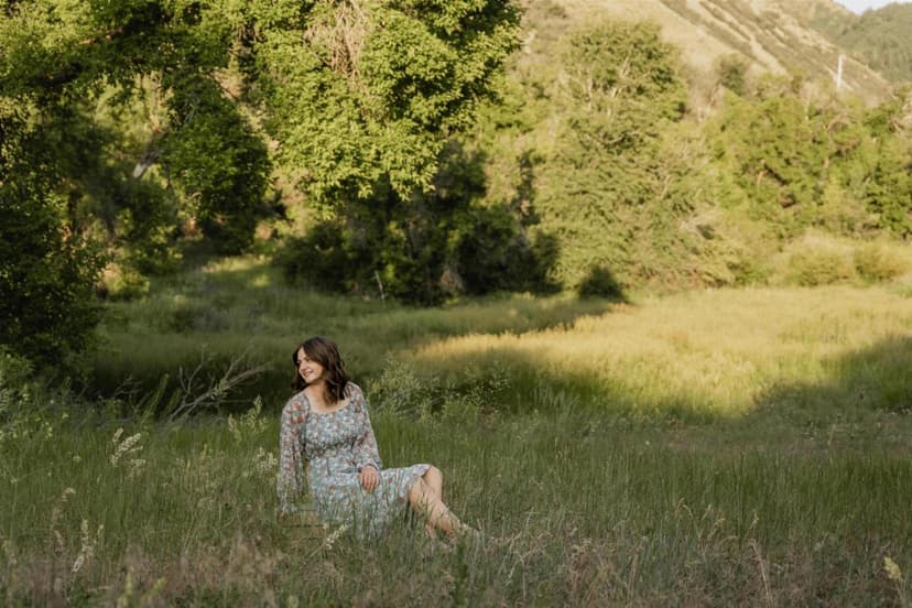 Senior in a field